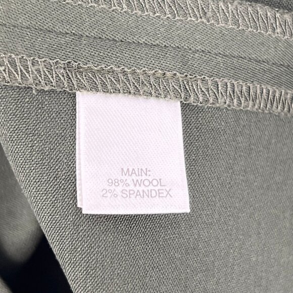 St. John Green Stretch Wool Straight Trousers | Size 14 - Picture 9 of 9